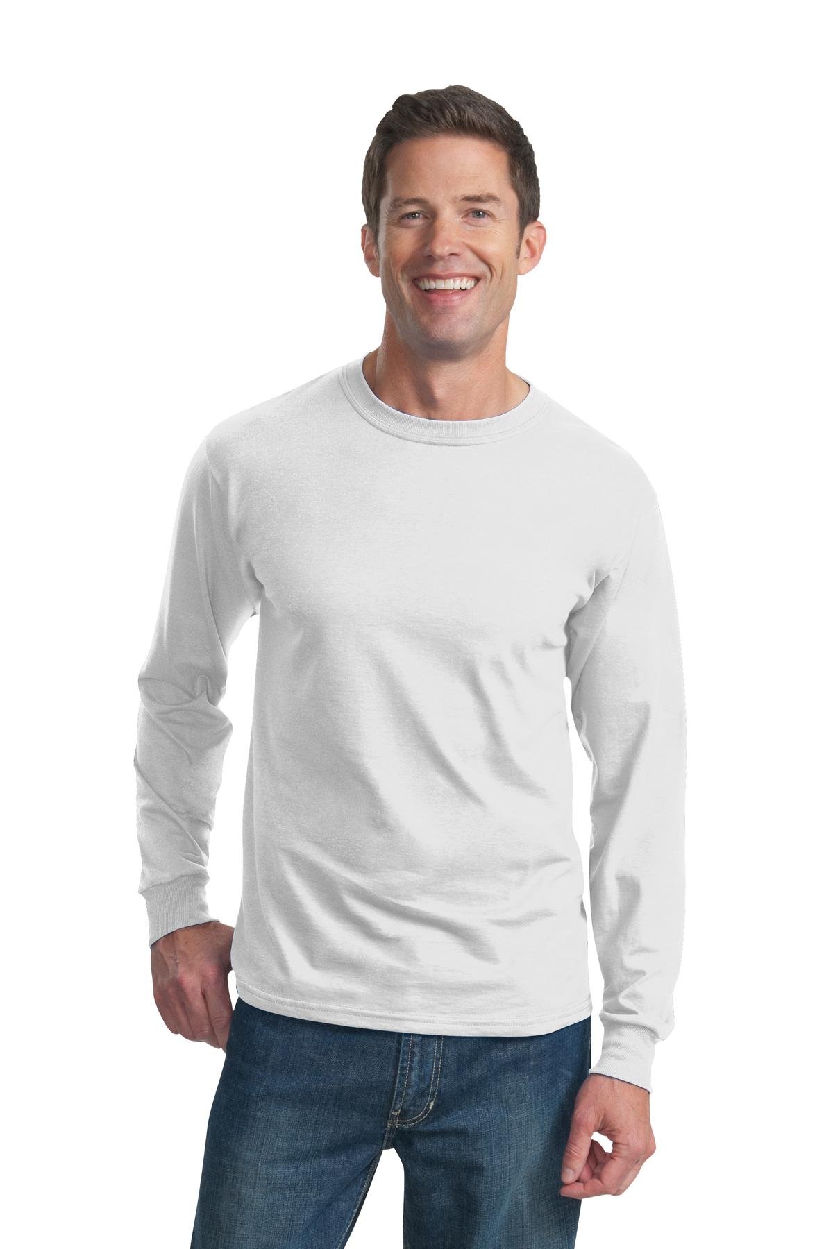 Fruit of The Loom Men's Original Long Sleeve Cotton T-Shirt - Soft Comfort Fit Casual Shirt for Everyday Wear, Work & Outdoor Activities