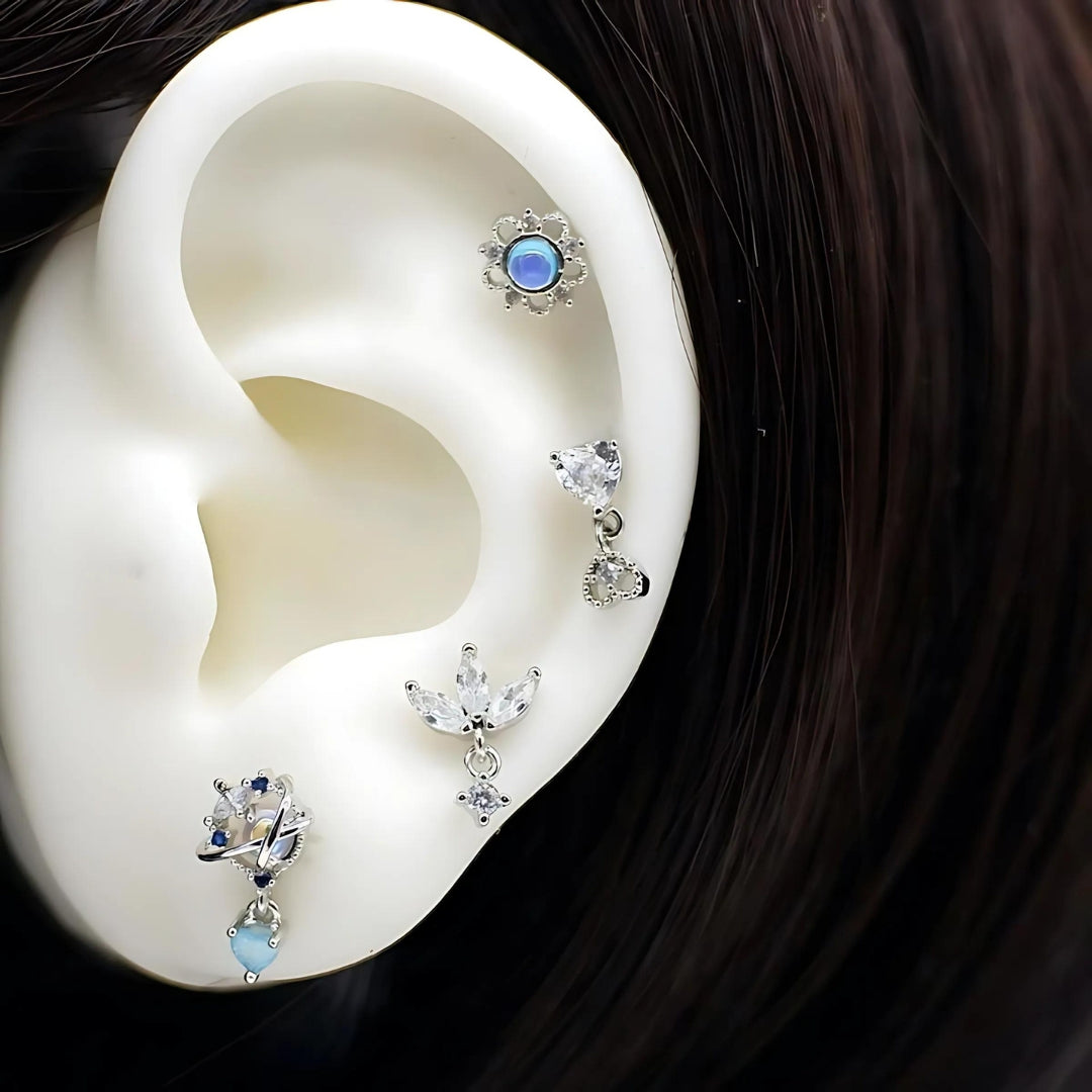20G Galaxy Star Helix Piercing Stud - Surgical Steel Cartilage Earring for Women & Men | Perfect for Helix, Tragus, or Conch Piercings | Hypoallergenic & Comfortable for Daily Wear