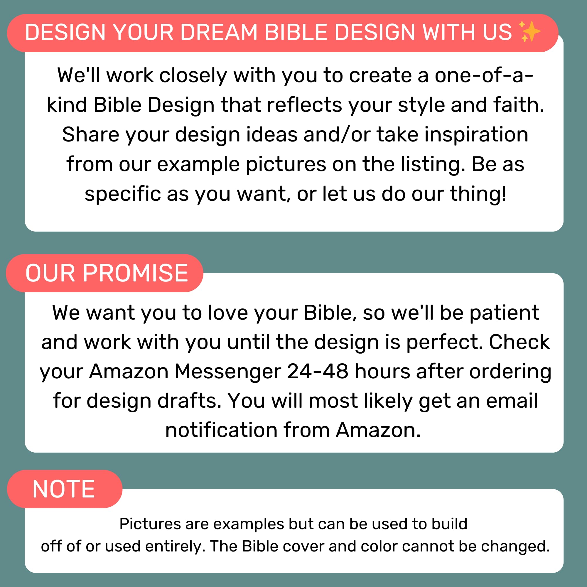 Personalized KJV Bible with Wide Margins - Custom Engraved King James Version Bible for Women & Men - Perfect Christian Gift for Baptism, Confirmation & Bible Study
