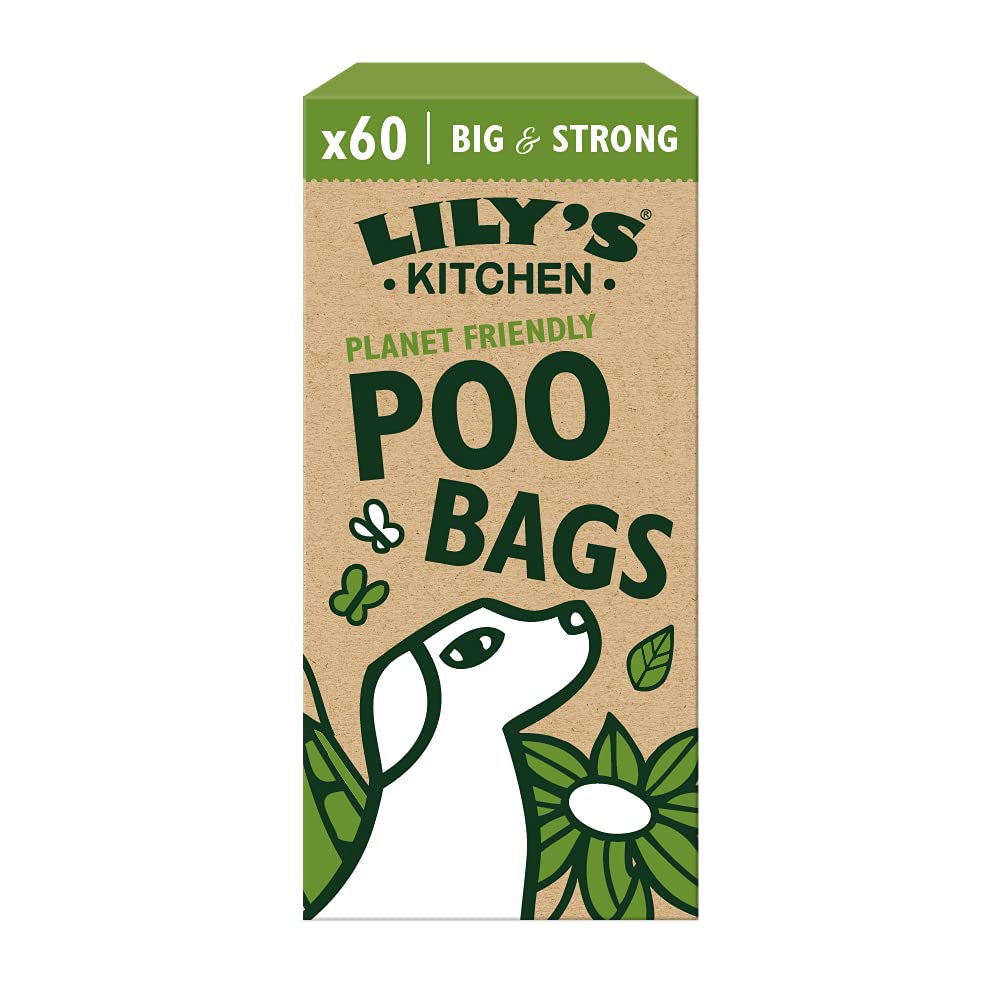 Eco-Friendly Compostable Dog Poo Bags - 60 Pack for Outdoor Walks