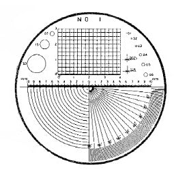 10x Comparator Reticle #1 - Precision Measurement Tool for Microscopes & Optical Instruments | Ideal for Lab Work, Engineering, and Quality Control