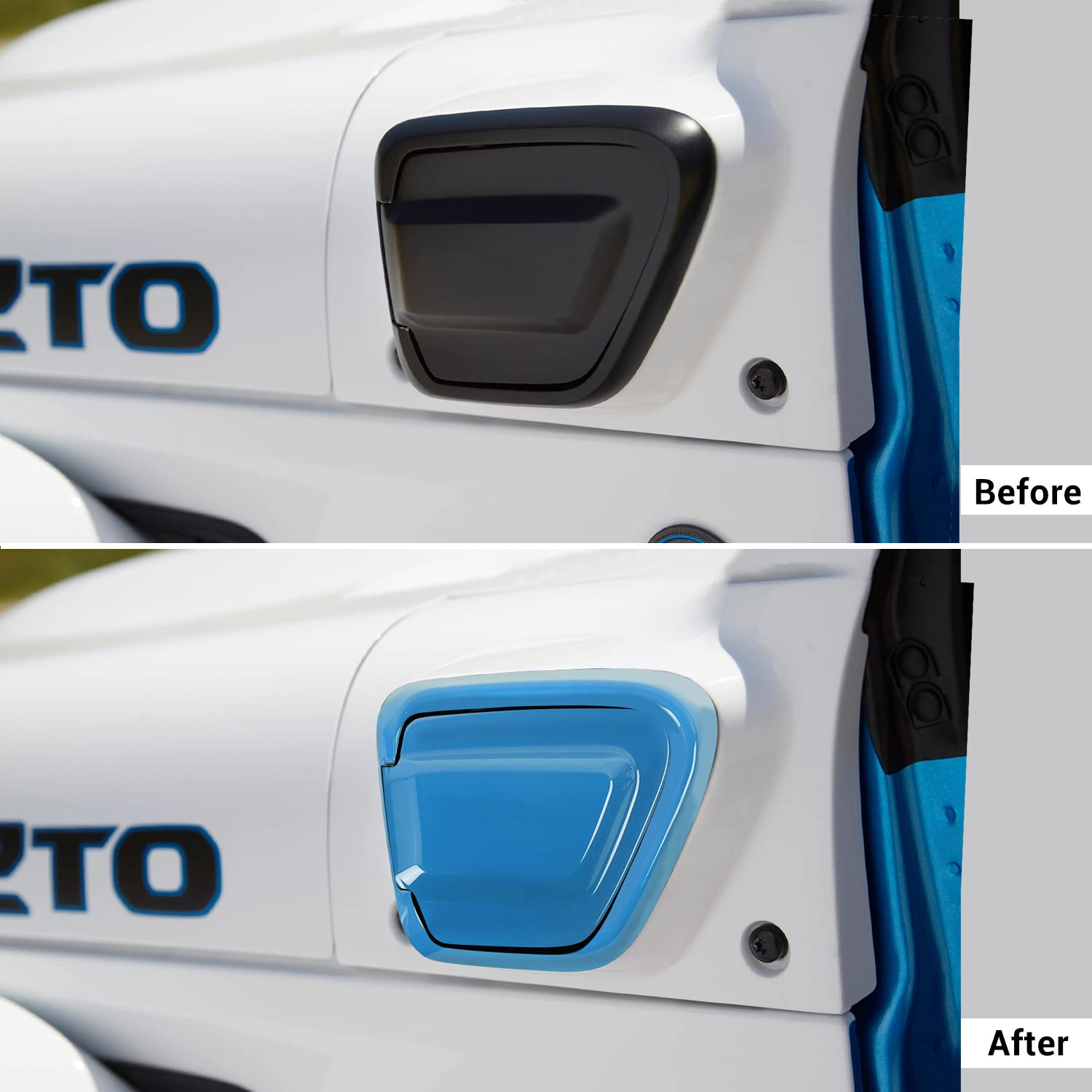 JWWY Charging Port Cover for 2021-2024 Jeep Wrangler JL/JLU/4Xe - Light Blue Exterior Accessory | Waterproof Dust Protection for Off-Road Adventures & Daily Driving