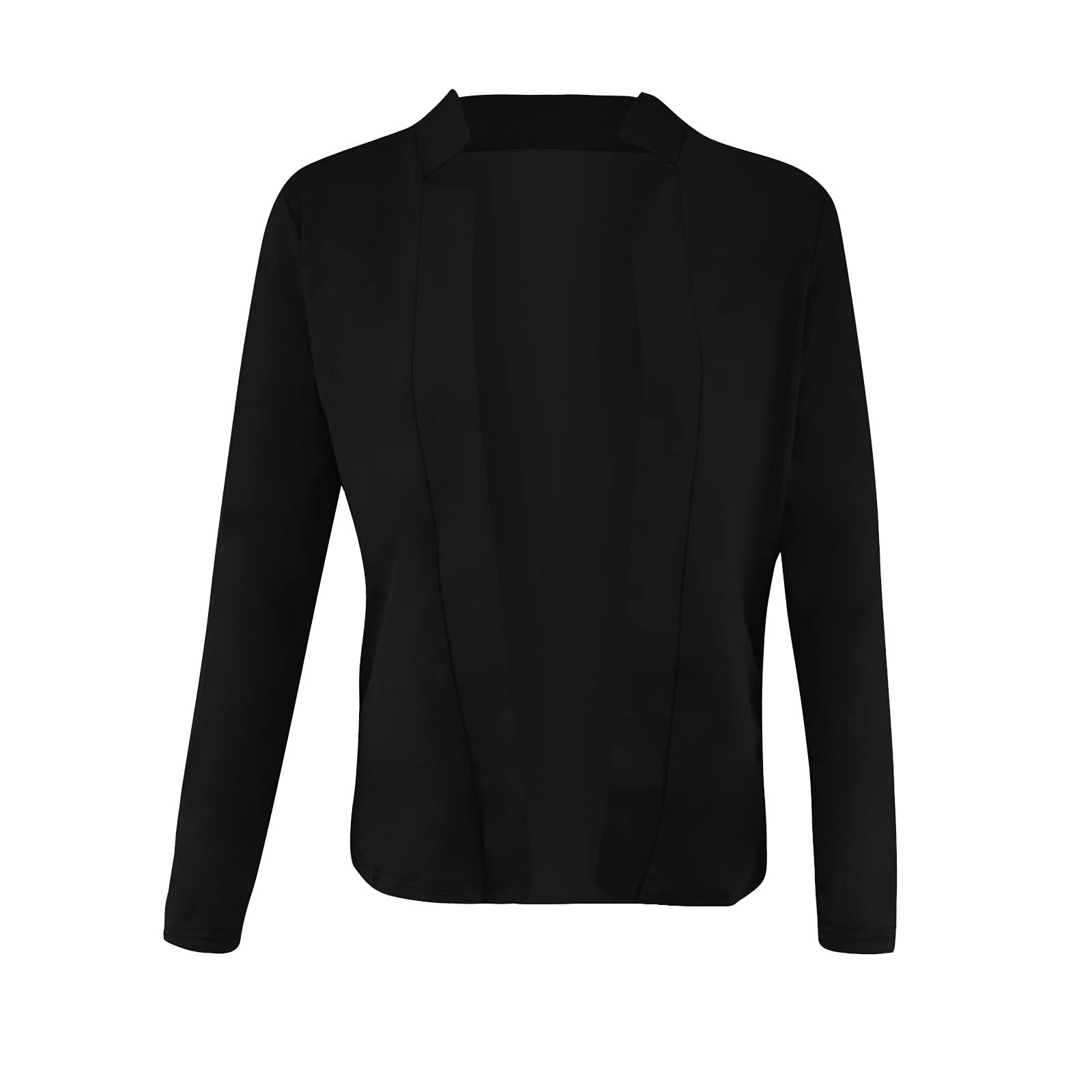 Women's Akklian Casual Blazer - Solid Color Open Front Office Jacket for Work & Outings