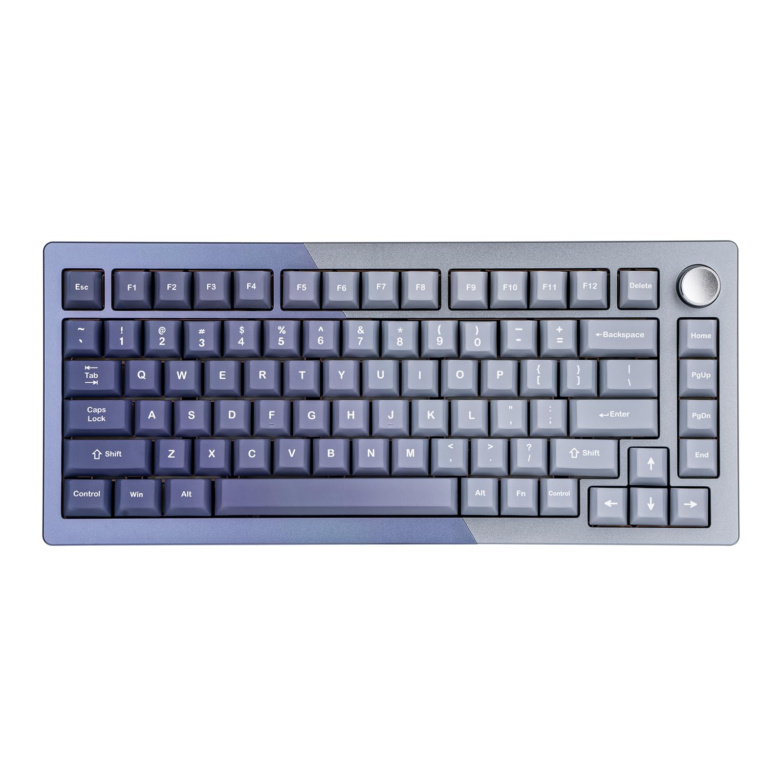 KiiBoom Loop 75 75% Wireless Mechanical Keyboard - Full Aluminum Body, QMK/VIA Programmable, Bluetooth 5.0/2.4GHz/USB-C, Gasket Mount, FR4 Plate, RGB Backlit for Windows/Mac (Blue) - Perfect for Gaming, Coding & Office Work