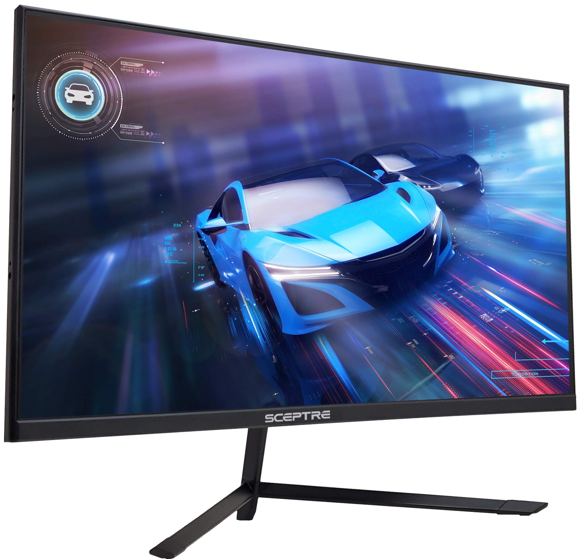 Sceptre 24-inch IPS LED Gaming Monitor - 1ms Response, 165Hz Refresh Rate, AMD FreeSync Premium, HDMI & DisplayPort, Built-in Speakers, Ultra-Thin Bezel, Black (E248B-FPN168) - Perfect for Esports, PC Gaming & Home Office Setup