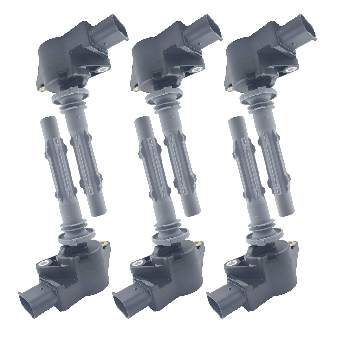 6-Pack Ignition Coil on Plug Replacement for Freightliner C230/250/280/300/350 E280/300/350/550 S400/450/550 R350/550 CLK350/550 ML350/450/550 SLK280/300 V6 V8 UF535 UF585 - High Performance Engine Ignition Coils for Smooth Acceleration & Reliable Starts