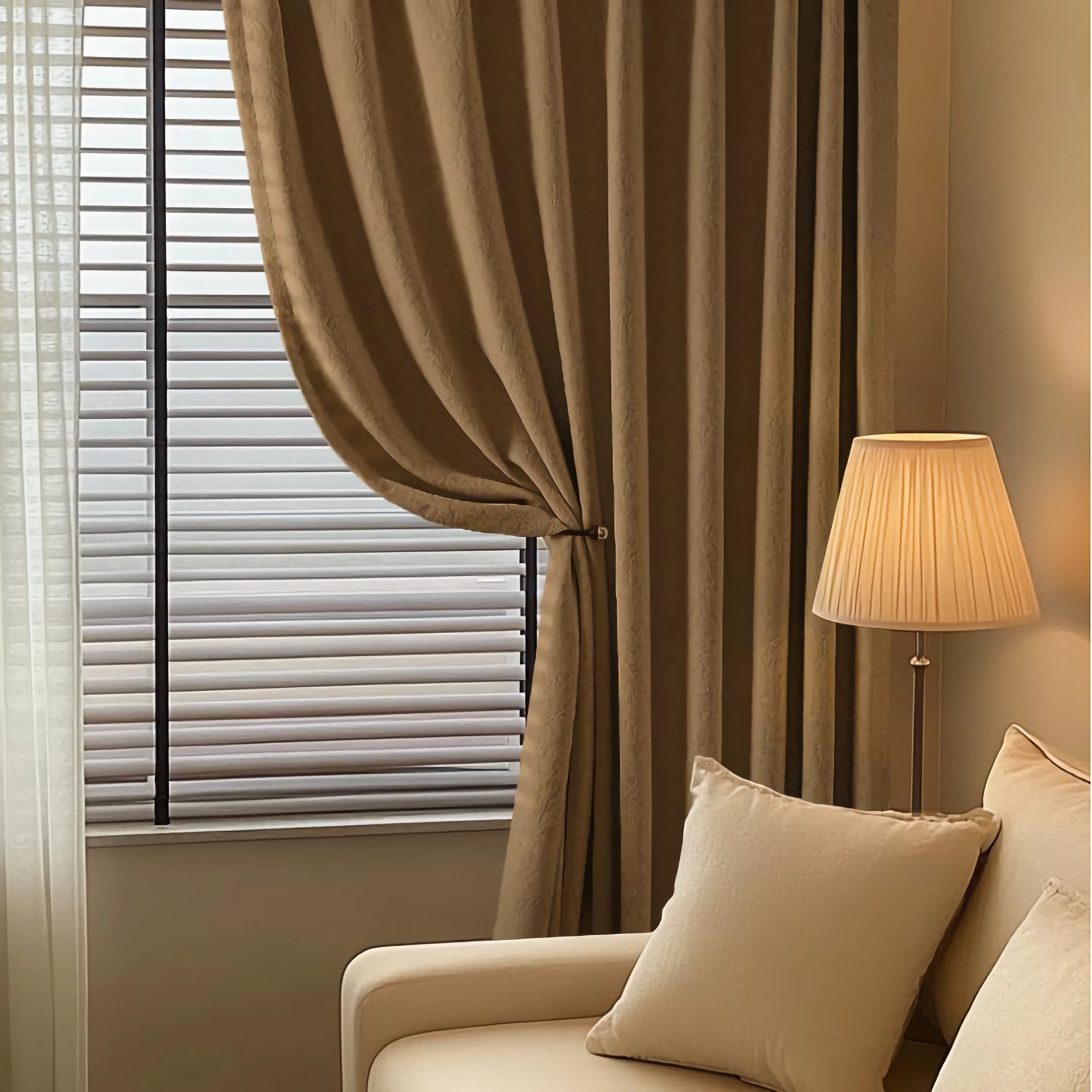 Windsor Jacquard Grey Blue Floral Blackout Curtains - Heavyweight Classic Custom Drapes for Living Room & Bedroom - Noise Reducing & Thermal Insulated Window Treatments
