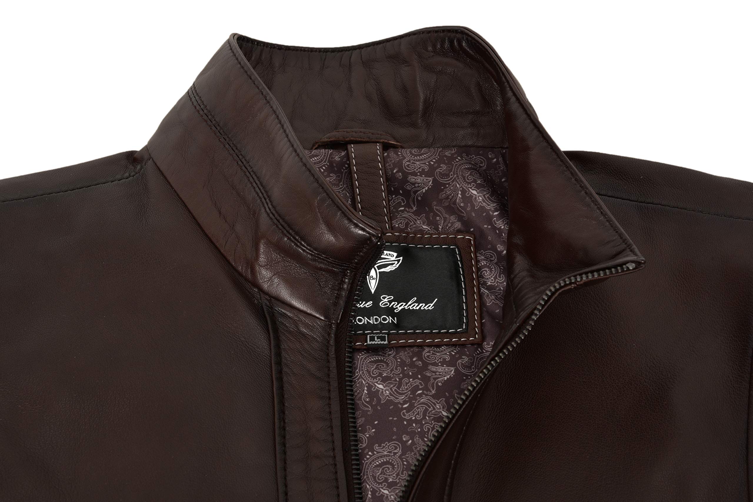 Men's Brown Italian Lambskin Racer Leather Jacket - Semi Veg Tanned Casual Biker Jacket for Men | Perfect for Motorcycle Riding, Night Out & Fashion Statement