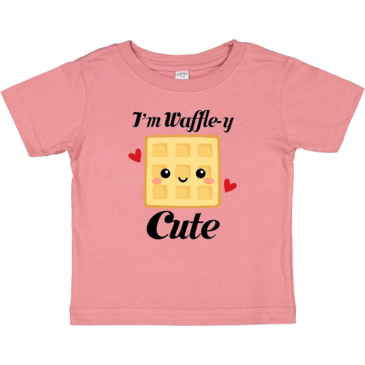 Inktastic Waffle Pun 'I'm Waffle-y Cute' Baby T-Shirt - Soft & Adorable Outfit for Infants, Toddler Photo Shoots & Family Matching Outfits