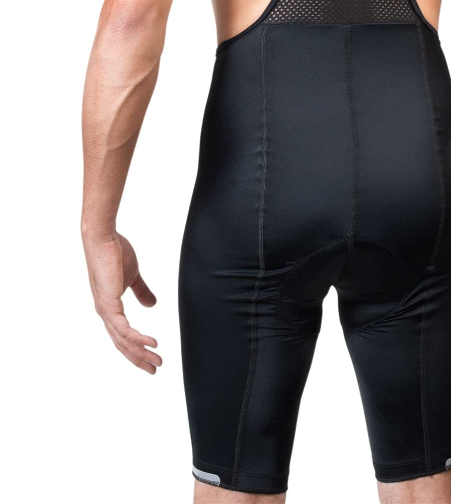 Premium Men's Cycling Bib Shorts - Mid Distance Bike Riding with 3 Inseam Options - USA Made - Ideal for Road Cycling, Training & Triathlons