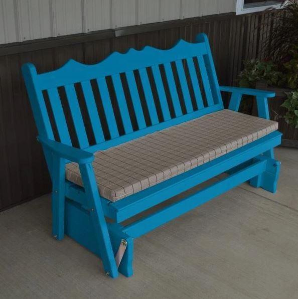 A & L Furniture Yellow Pine Royal English Glider Rocking Chair - Solid Wood Rocker for Nursery, Porch, or Living Room - Perfect for Relaxing & Nursing