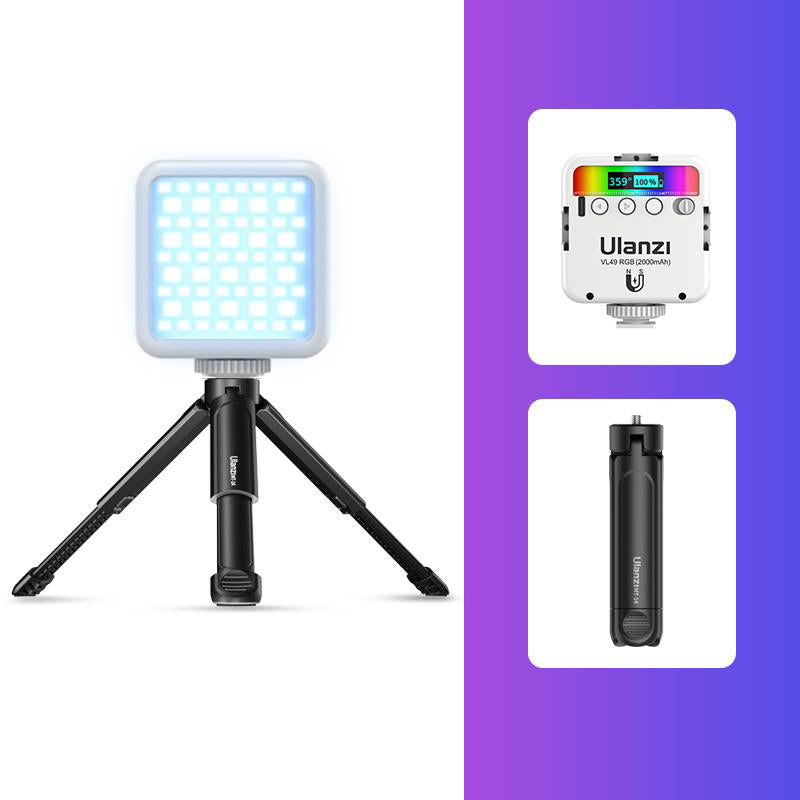 Ulanzi VL49 Rechargeable Mini RGB LED Video Light - Portable Photography Lighting for YouTube, Vlogging, Live Streaming & Content Creation