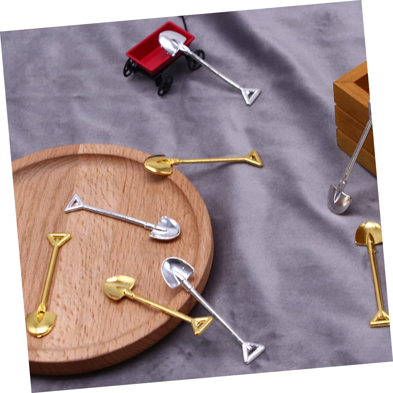 TOYANDONA 12-Piece Mini Shovel Set - Small Garden Tools, Miniature Doll Accessories & Repair Tools - Perfect for Dollhouse Decor, DIY Crafts, and Miniature Gardening Projects