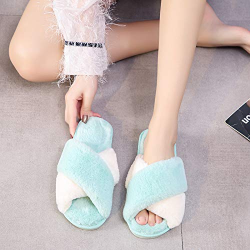 Cozy Women's Fuzzy Slippers - Indoor/Outdoor Plush House Shoes for Relaxing at Home