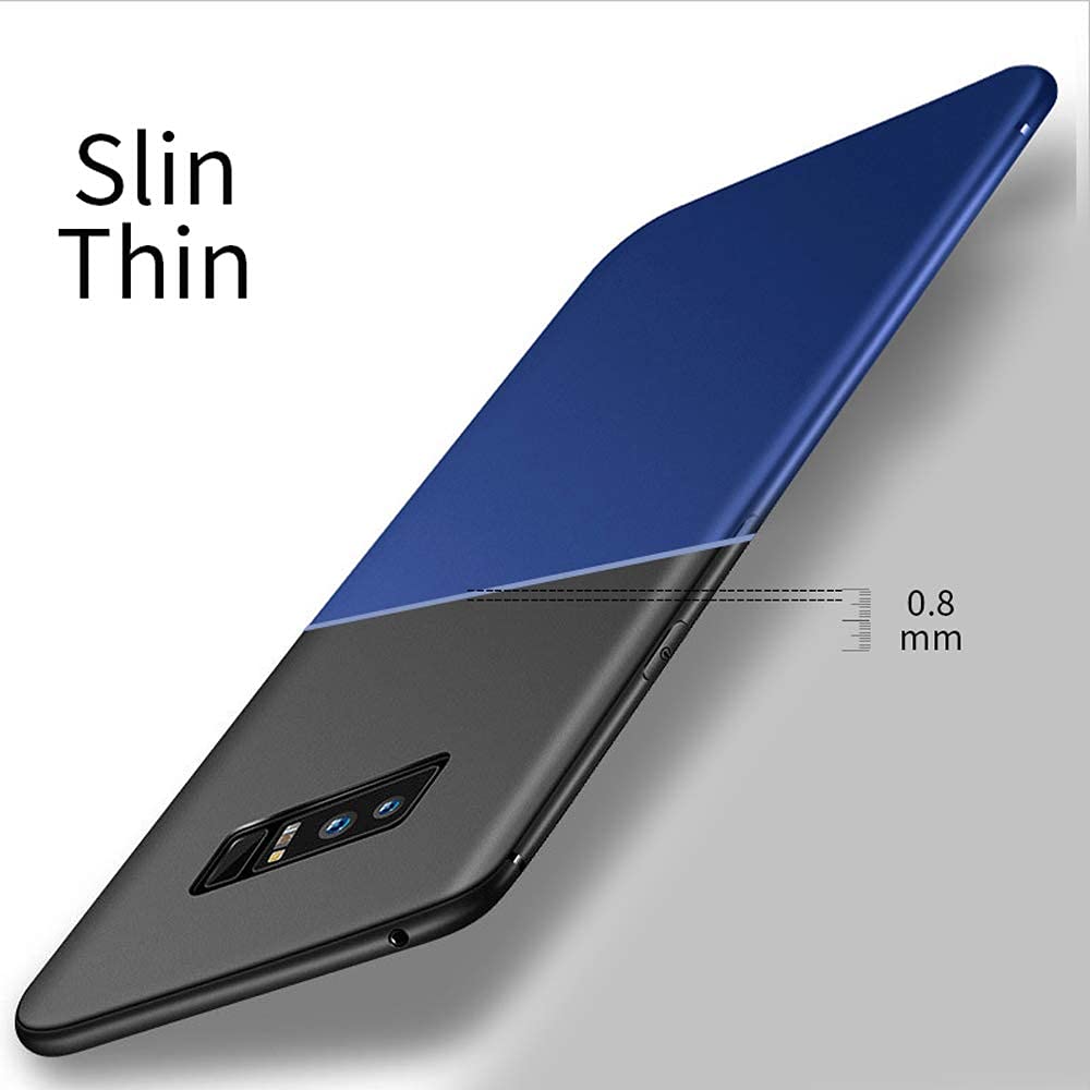 Slim Flexible TPU Case for Samsung Galaxy Note 8 - Ultra Thin Soft Silicone Protective Cover with Anti-Scratch & Shockproof Design - Matte Black - Perfect for Daily Use, Travel and Office Protection