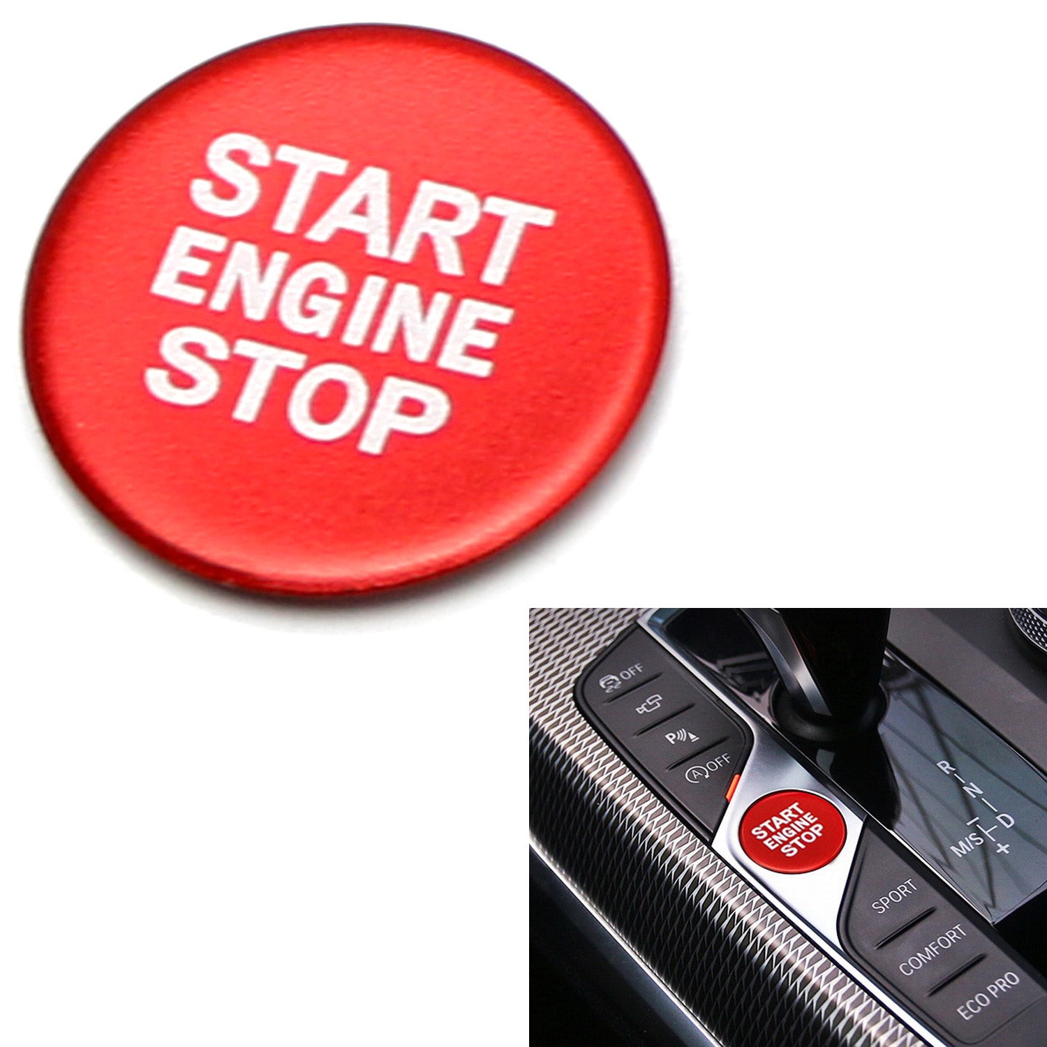 BMW G20 3 Series & G15 8 Series Engine Start/Stop Button Cover - Premium Push Start Protection for Enhanced Interior Style (Perfect for Daily Commute & Car Enthusiasts)