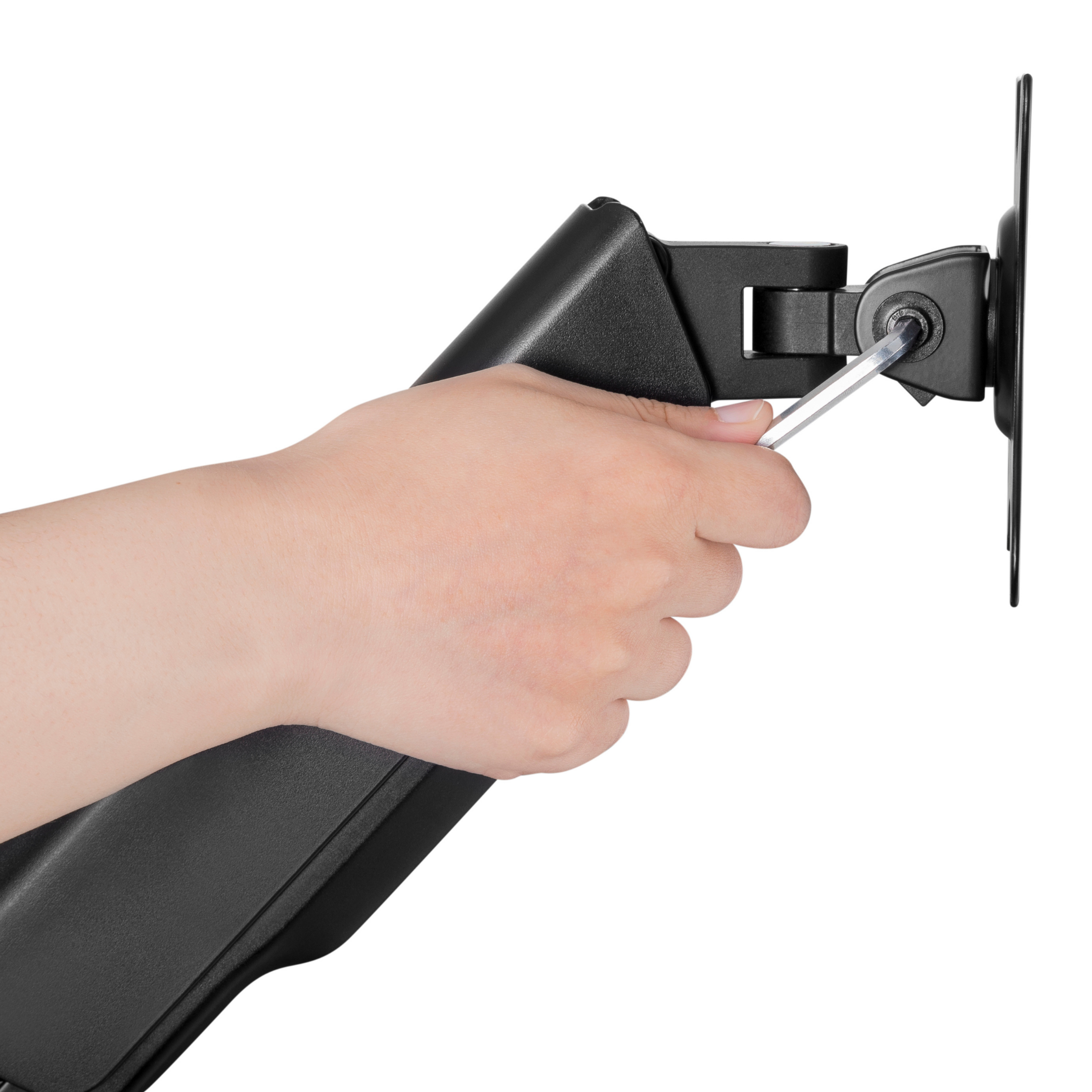 Outshine Single Monitor Arm - Adjustable Gas Spring Monitor Stand for 17-32 inch Screens | Ergonomic Desk Mount for Home & Office Workspace
