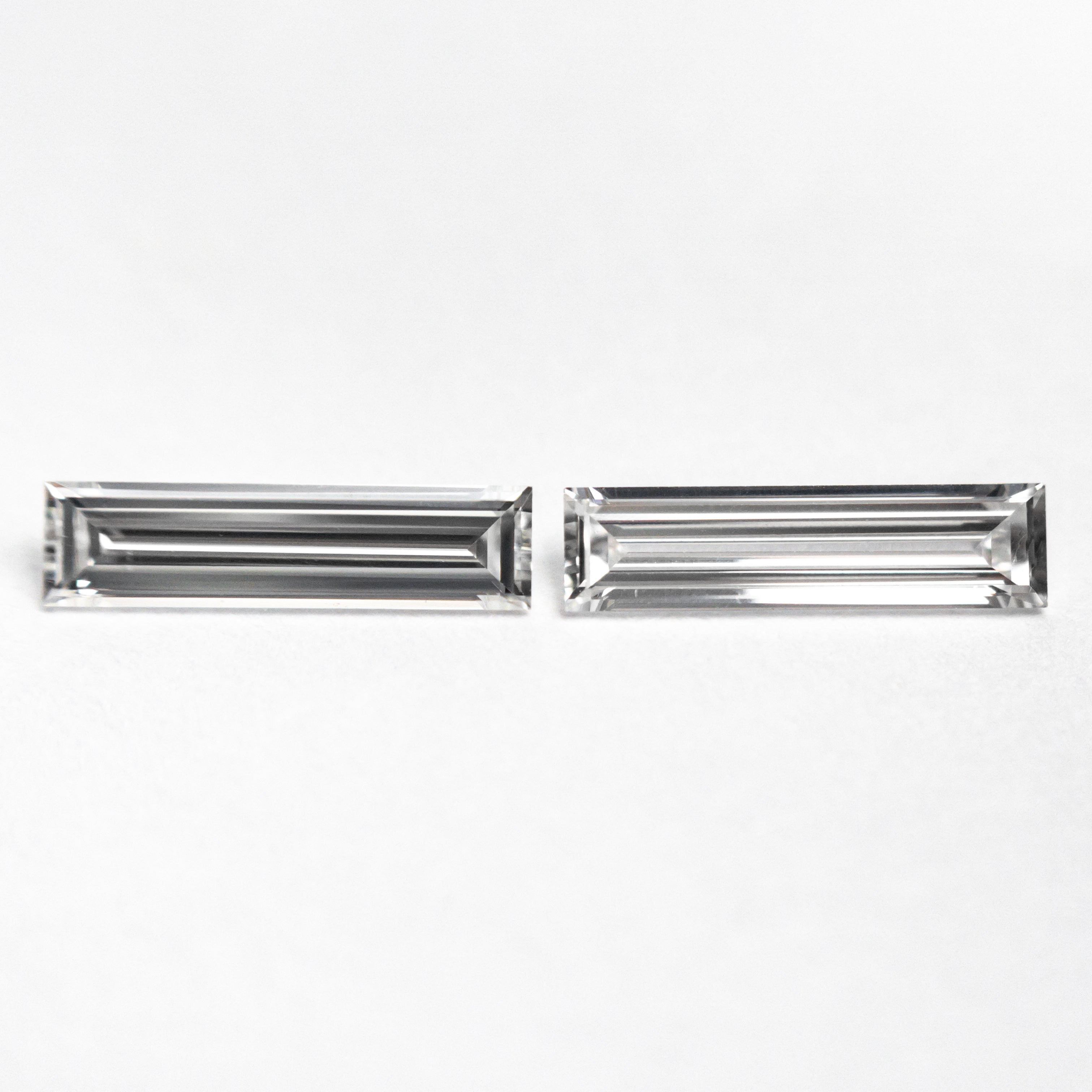 0.42cttw Matching Pair Baguette Step Cut Diamonds (8.02x2.05x1.22mm & 8.03x2.06x1.15mm) - Perfect for Engagement Rings & Wedding Bands
