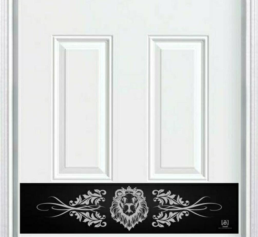 Lion's Den Engraved Kick Plate - Acanthus Scrollwork Design, 6