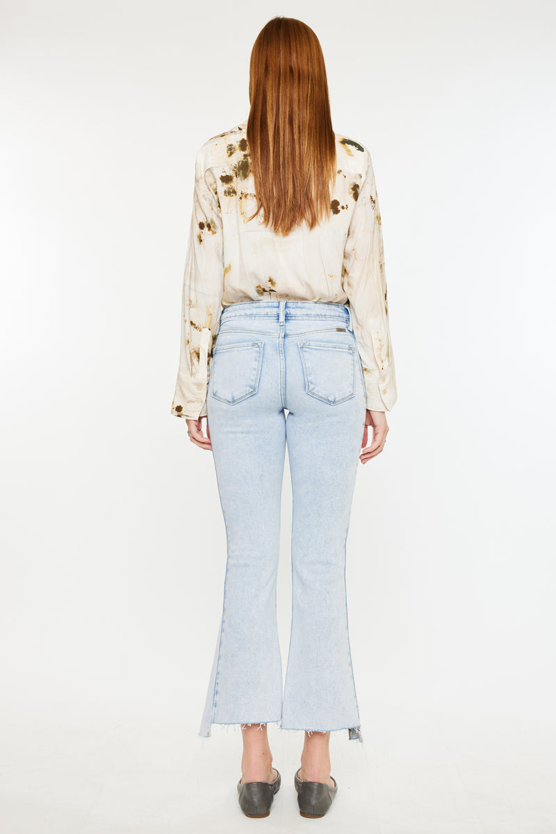 Elsie Mid Rise Cropped Flare Jeans for Women - Stretchy Denim Pants with Comfortable Fit - Perfect for Casual Outfits, Date Nights & Weekend Wear