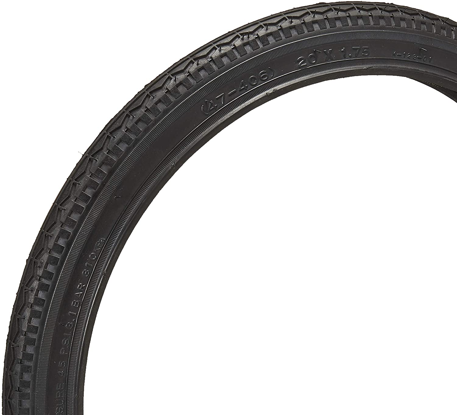 **Kenda K123 Street Bike Tire - 16 x 1.75, 45 PSI, 22 TPI, Clincher Wire, Black - Perfect for BMX, Commuting & Urban Riding**