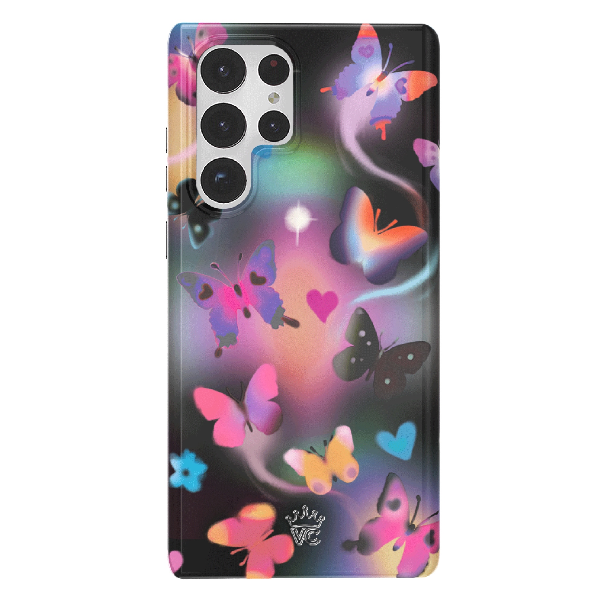 Aurora Butterfly Samsung Phone Case - Elegant Floral Design Protective Cover for Samsung Galaxy Series | Perfect for Daily Use, Travel & Gifting