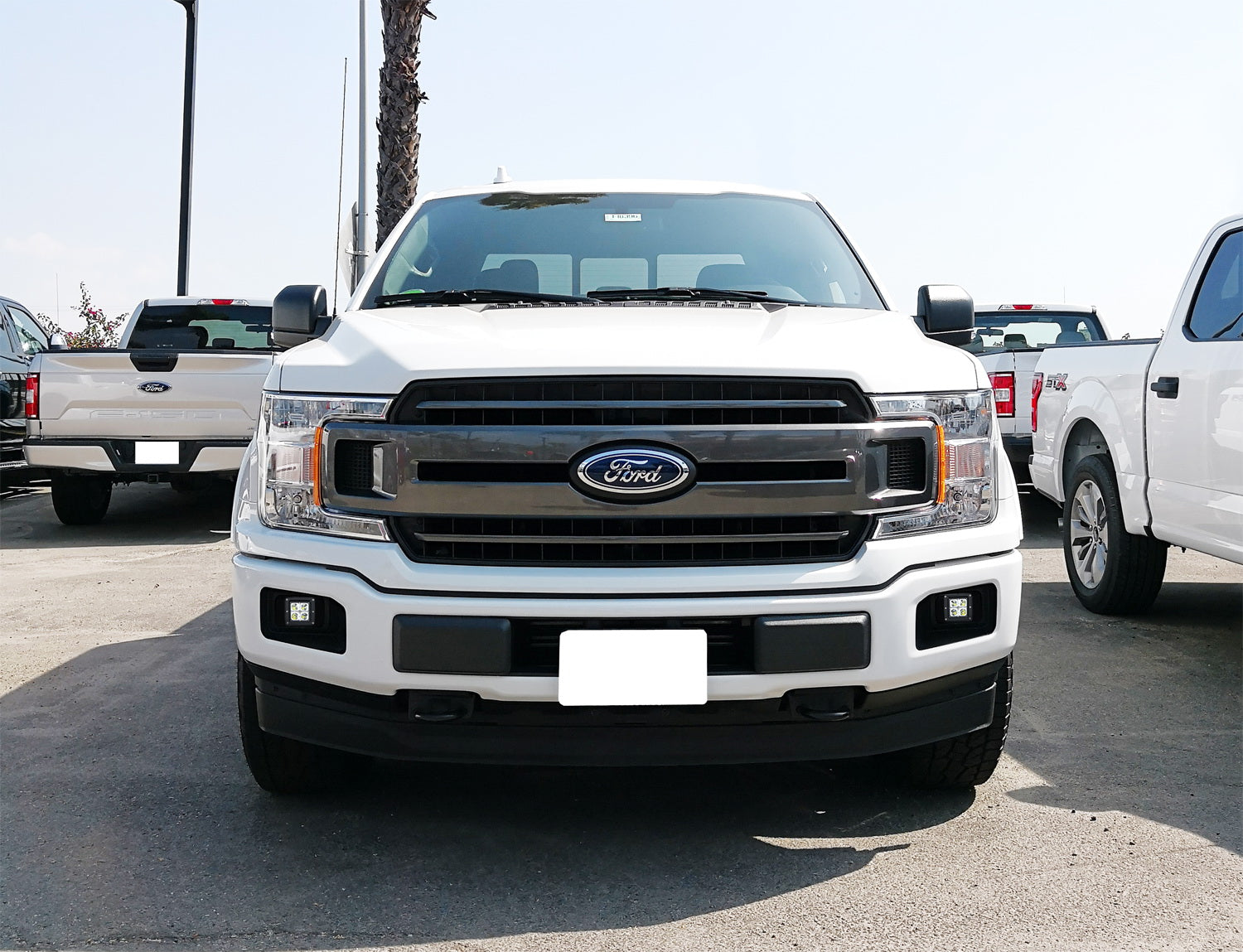3 Inch 2x2 LED Pod Lights with Fog Light Opening Mount & Wiring Kit - Compatible with Ford F150 F250 F350 Trucks - Perfect for Off-Roading, Night Driving & Foggy Conditions