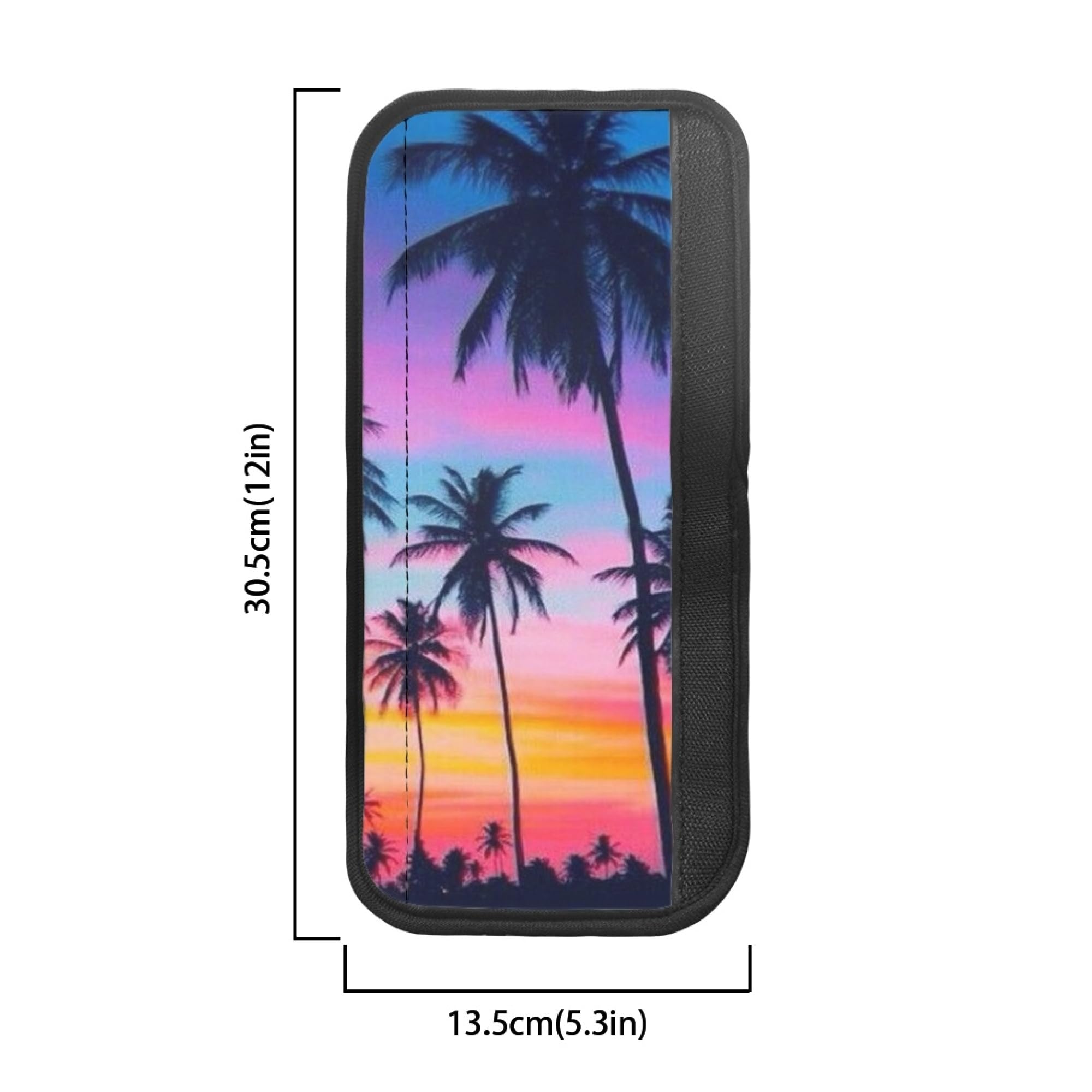 2 Pack Palm Tree Print Luggage Handle Wrap - Comfortable Grip Cover for Suitcases & Travel Bags (Ideal for Vacation, Beach Trips & Airport Identification) - Men & Women Travel Accessories