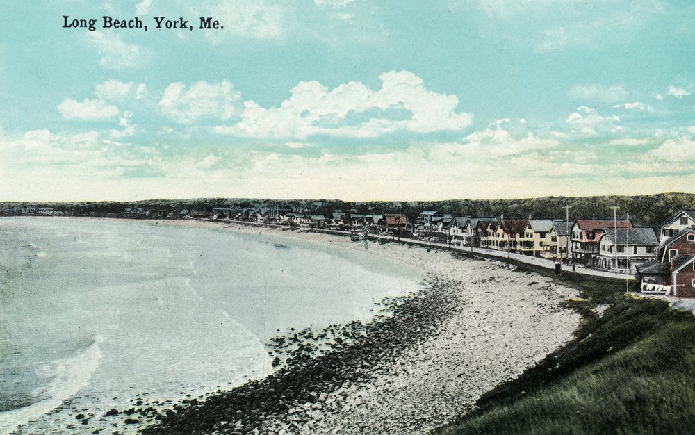 York Beach Maine Long Beach Scene 36232 - 24x36 Signed Art Print, Coastal Wall Decor Poster for Living Room, Bedroom & Office