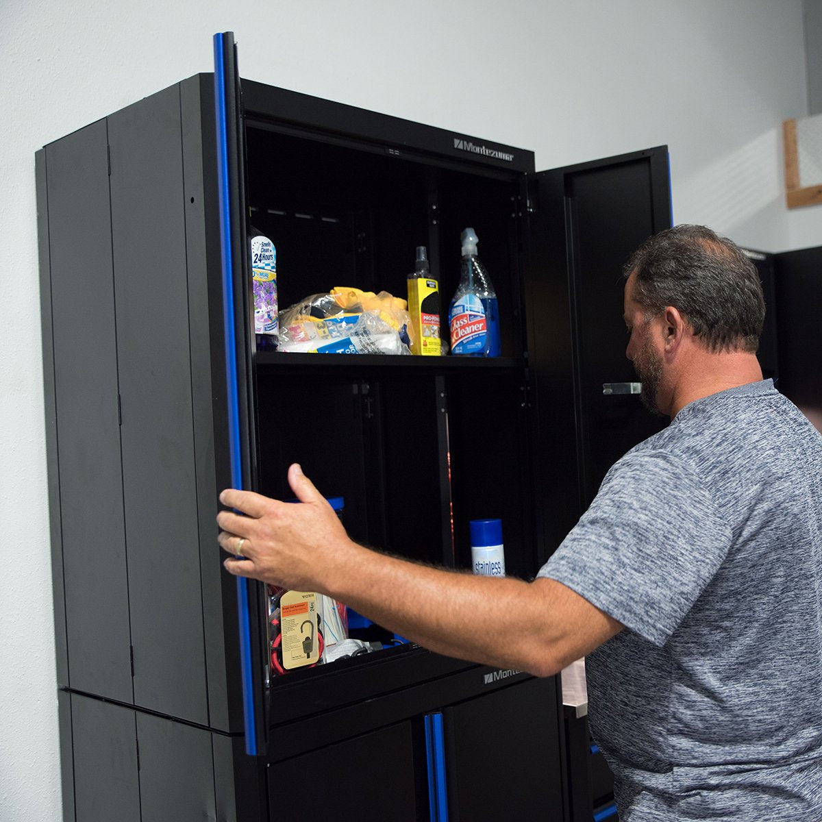Montezuma 2-Door Stackable Storage Cabinet - Organize Home, Office, or Garage with Durable Metal Shelving Unit