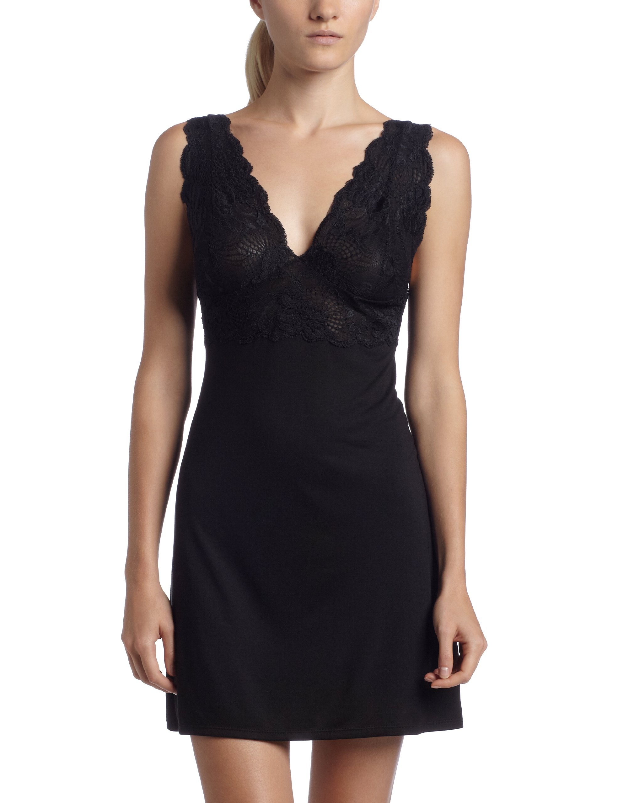 Natori Women's Zen Floral Chemise Nightgown - Soft Sleepwear for Women, Comfortable Lace Trim Chemise for Bedtime & Lounge Wear