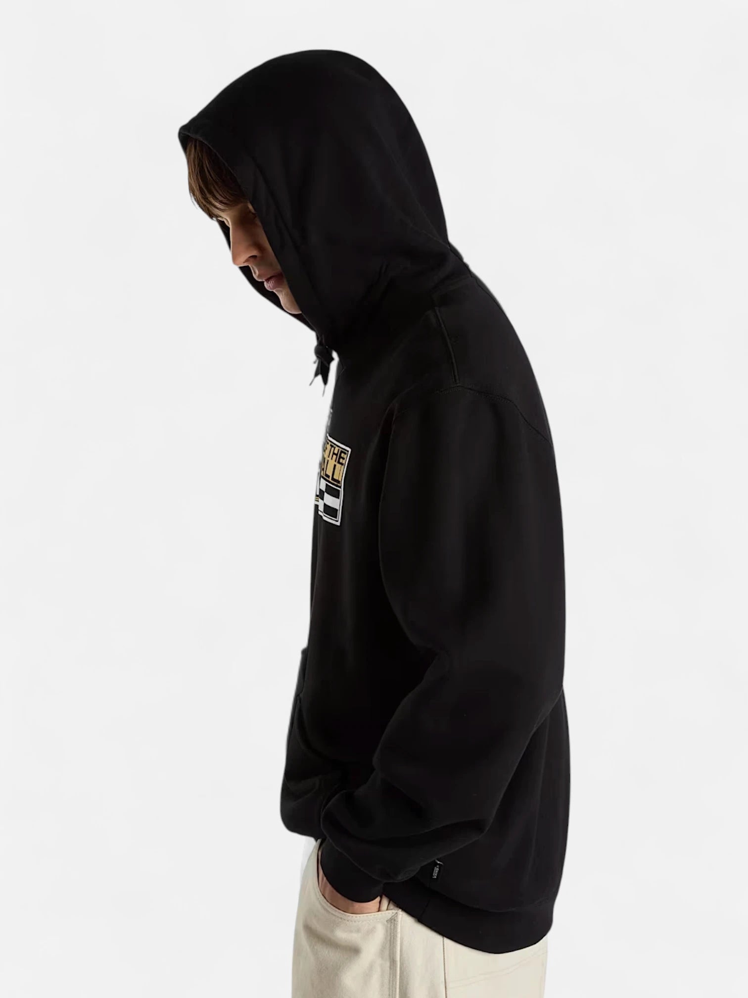 Vans Hi Stretch Black Hoodie - Men's & Women's Slim Fit Pullover for Casual Wear, Street Style & Outdoor Activities