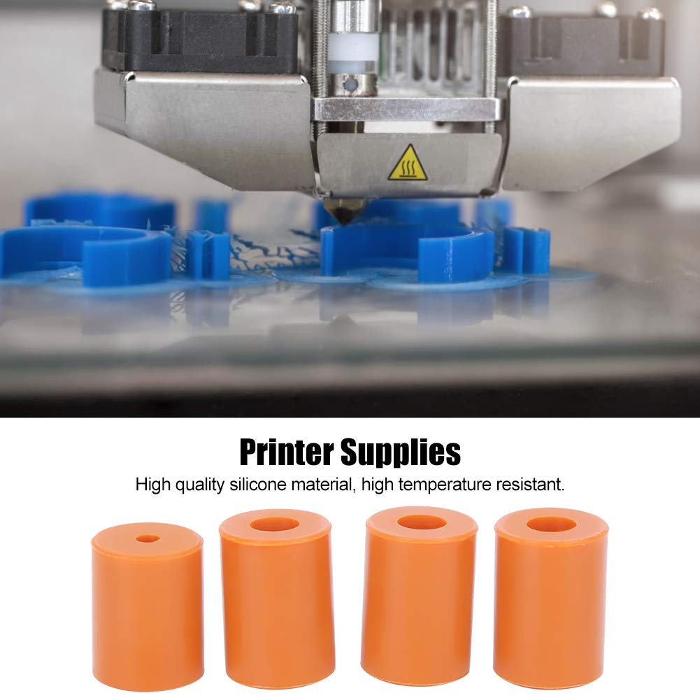 4pcs High-Temperature Resistant Silicone Leveling Columns for 3D Printer Hot Bed - Stable Mounting Tool Compatible with Ender 2, Ender 3, Ender 3 Pro, CR-10, CR-10S - Perfect for Precise Bed Leveling and Improved Print Quality