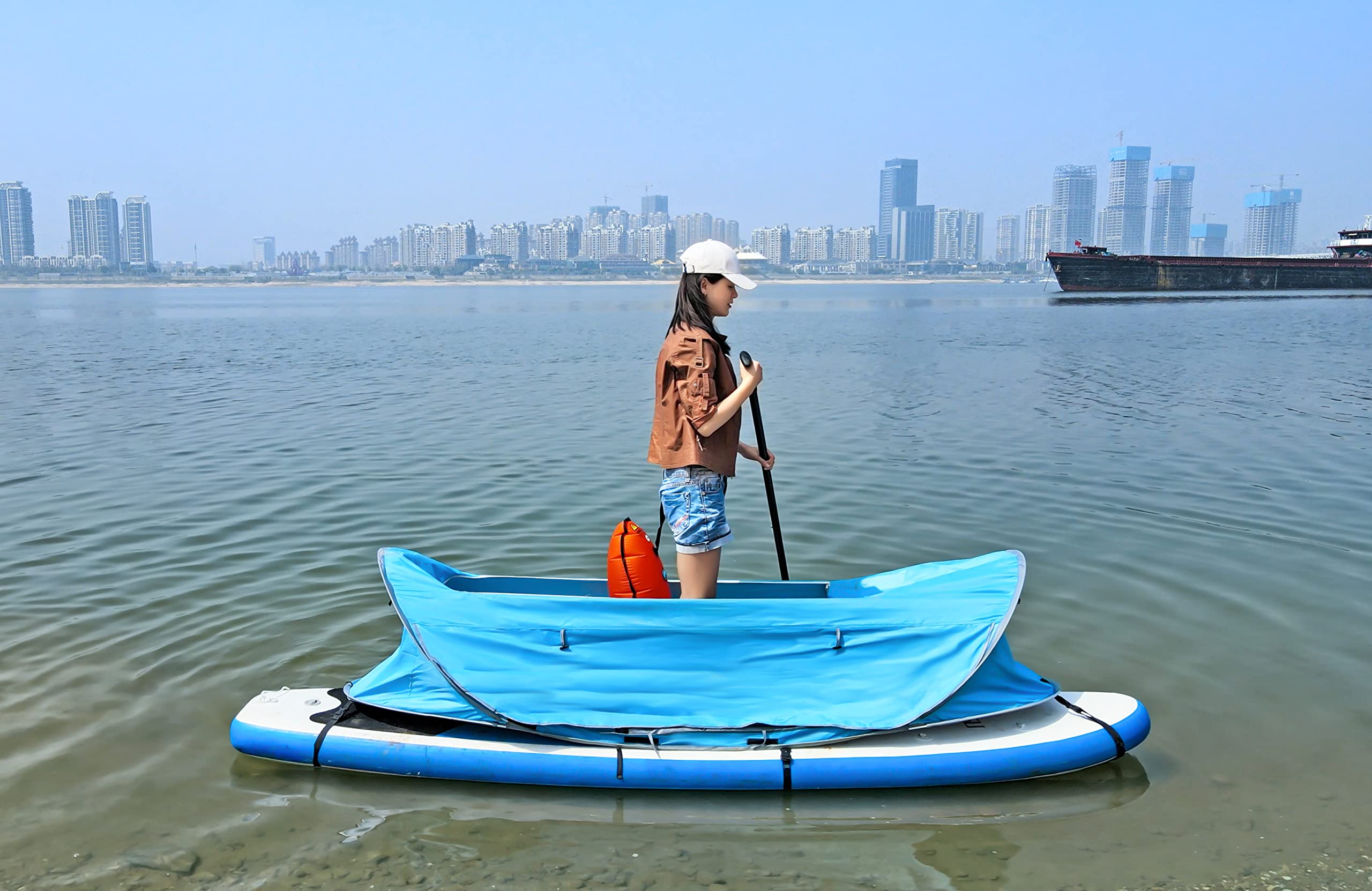 **Portable Stand Up Paddle Board Tent - Lightweight Pop-Up Shade Canopy for SUP, Camping, Fishing & Outdoor Adventures - Includes Carry Bag for Easy Travel & Storage**    *(Perfect for Beach Trips, Lakeside Relaxation, and Sun Protection on the Water!)*