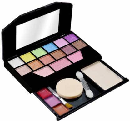 TUMR 5024 Professional 20-Piece Makeup Kit with 7 Black Brushes, Contour Stick, Primer, Fixer, Foundation, Kajal, 36H Eyeliner, Lashes & Curler, Beauty Blender, 3-in-1 Liner, Mascara & Eyebrow Pencil – Perfect for Bridal, Party & Everyday Makeup Looks