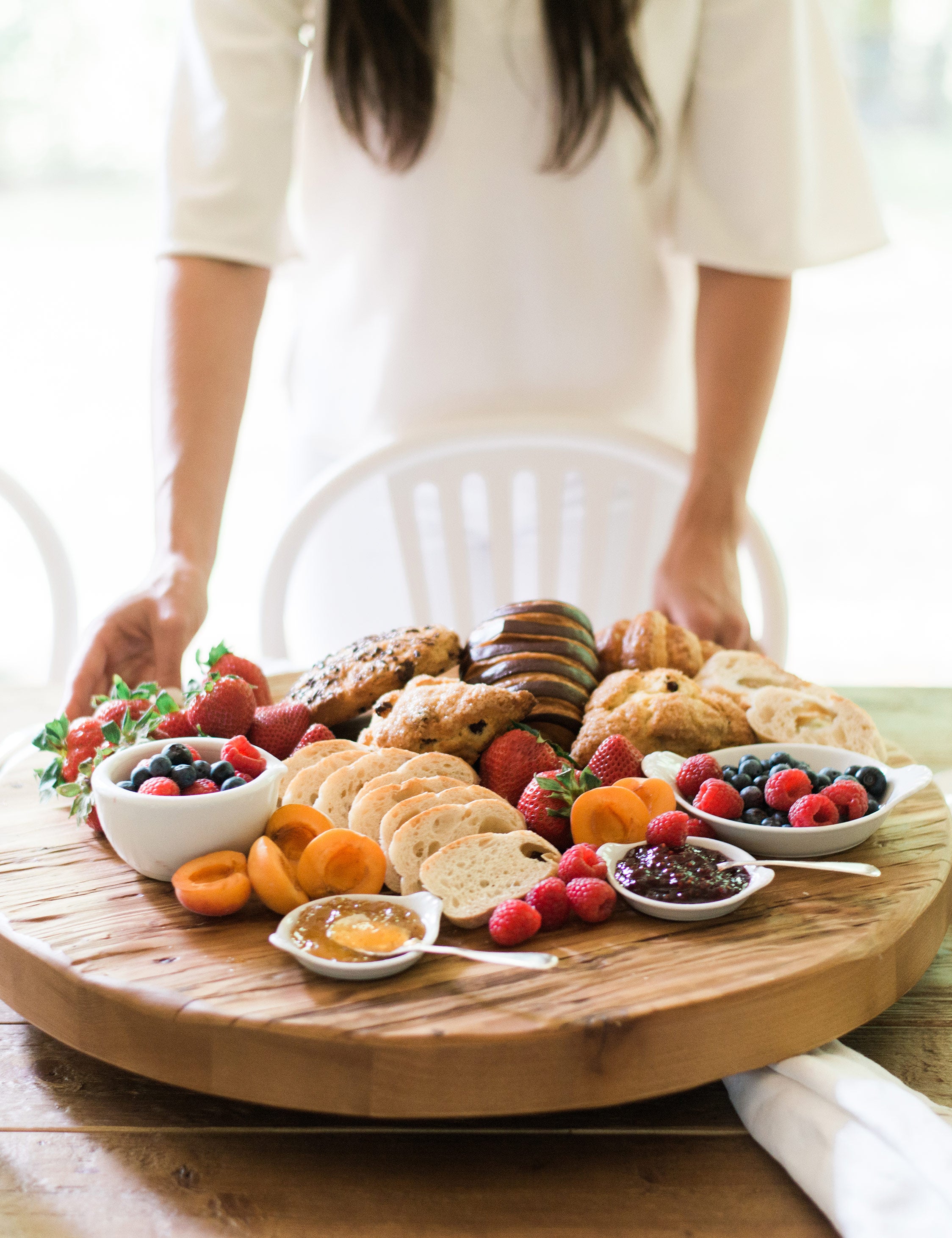 Classic Wooden Trivet Top Lazy Susan Turntable - 12 Inch Round Rotating Serving Tray for Dining Table, Kitchen Countertop, and Spice Organization - Perfect for Entertaining and Easy Access to Condiments