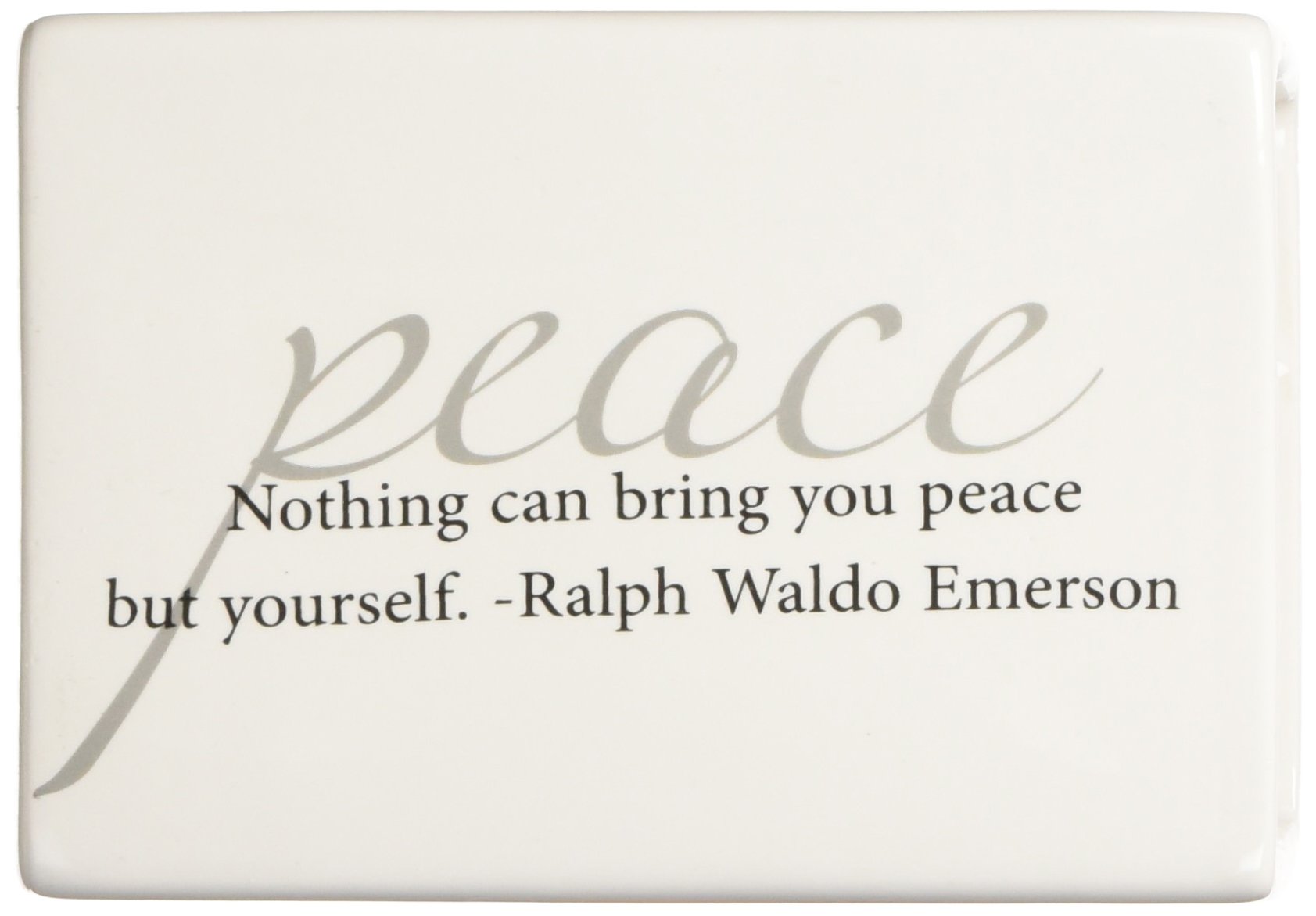 Young's 'Peace' Square Ceramic Vase - 5 Inch Handmade Home Decor for Modern Living Room, Office & Wedding Centerpiece - Perfect for Flowers, Plants & Interior Design