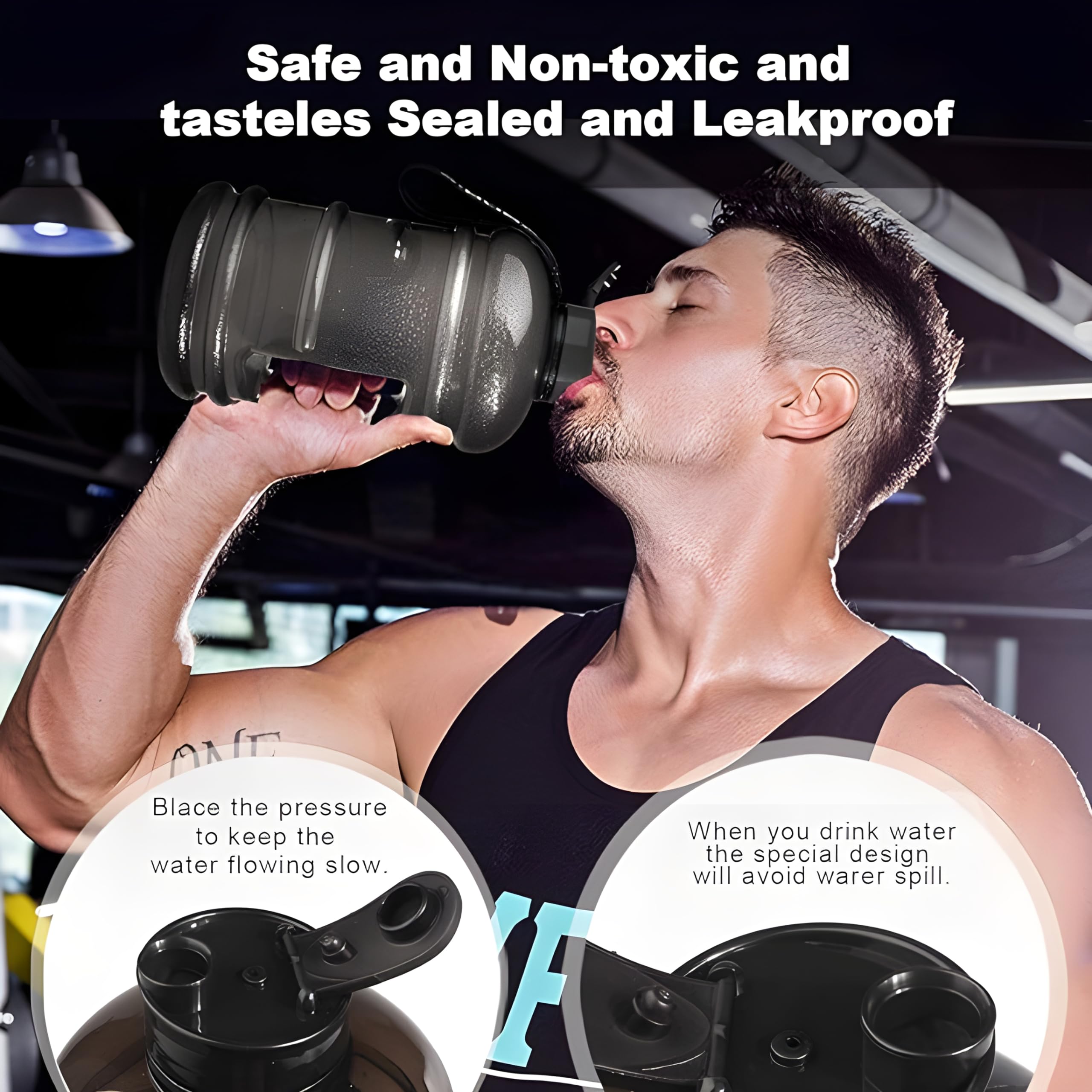 Best Sports Water Bottle for Gym & Workouts - Leak Proof BPA Free Hydration Bottle - Ideal for Running, Cycling, Yoga & Outdoor Activities