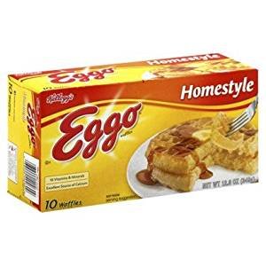 EGGO Homestyle Waffles - 10 Count (12.3 oz) Pack of 3 - Frozen Breakfast Waffles for Quick & Easy Morning Meals, School Lunches or Snacks
