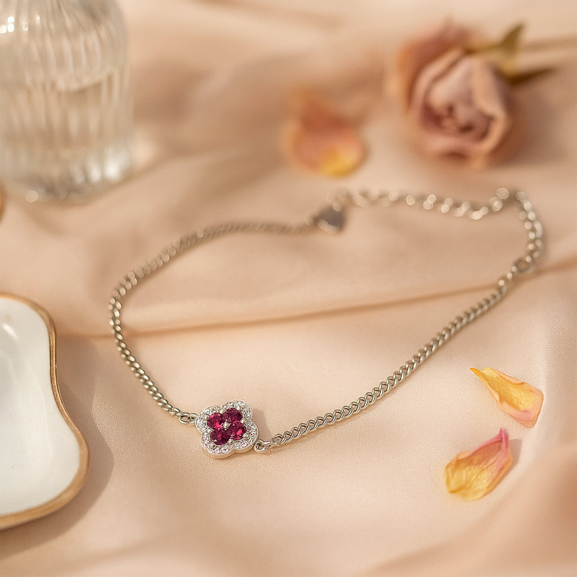 AG Collective Jewelry - Blossom Aura Bracelet for Women | Dainty Floral Beaded Adjustable Bangle | Perfect for Everyday Wear, Gifts & Special Occasions