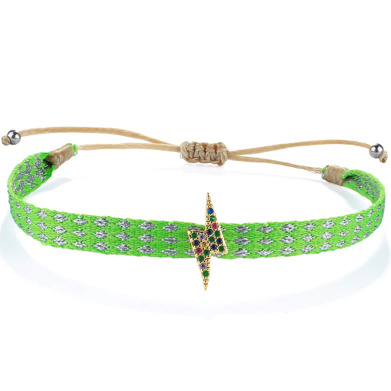 KELITCH Women's Adjustable Friendship Bracelets with Star Charm - Colorful Silk Rope Stackable Bracelets for Best Friends, Gifts & Everyday Wear
