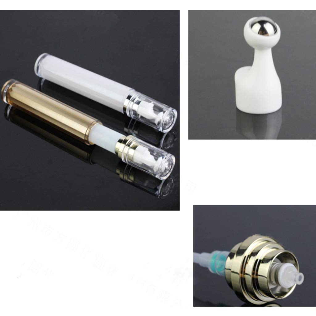 20ml Acrylic Refillable Eye Cream Roller Bottle with Stainless Steel Ball - Essential Oil Serum Lotion Cosmetic Storage Container - Perfect for Skincare, Aromatherapy & Travel Use