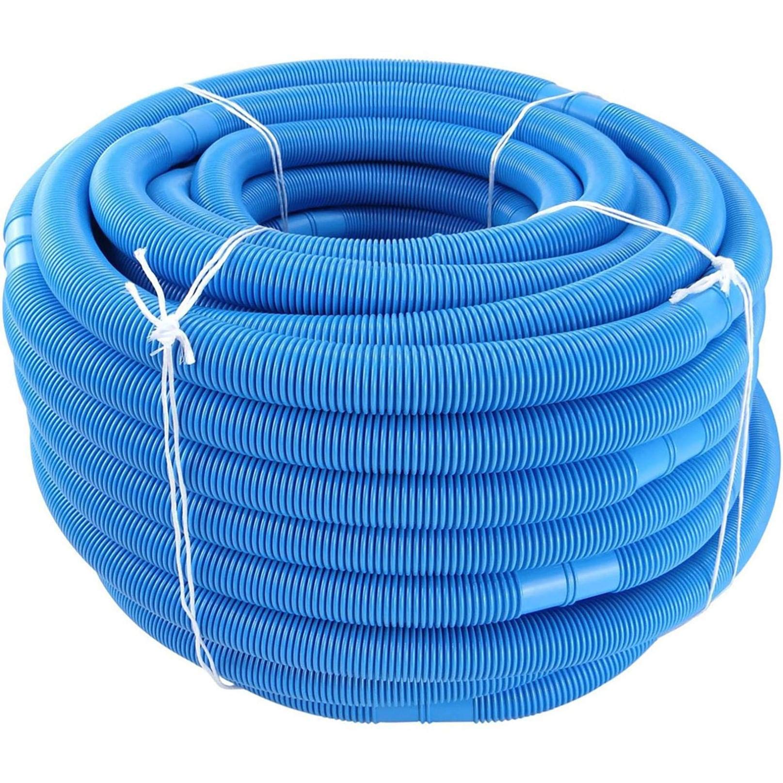 Durable Inground Swimming Pool Vacuum Cleaner Hose - 21.6Ft Blue Suction Hose for Pool Filter Connection & Replacement - Perfect for Above Ground & Inground Pools, Spa Maintenance, and Backyard Cleaning