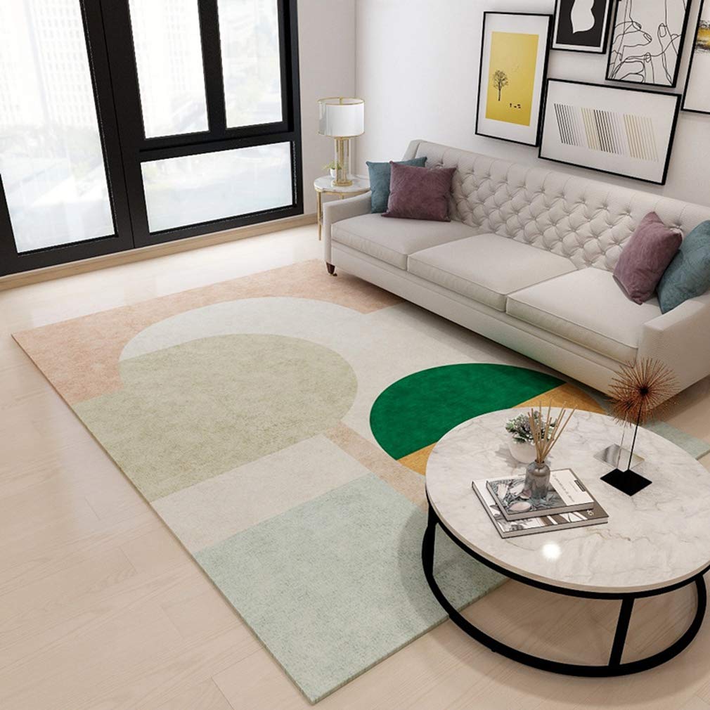 Soft Abstract Art Area Rug - 6'x8' Fleece Non-Slip Rectangular Carpet for Living Room, Bedroom, Nursery | Modern Nordic Home Decor | Indoor/Outdoor Use - Perfect for Kids Crawling & Cozy Spaces