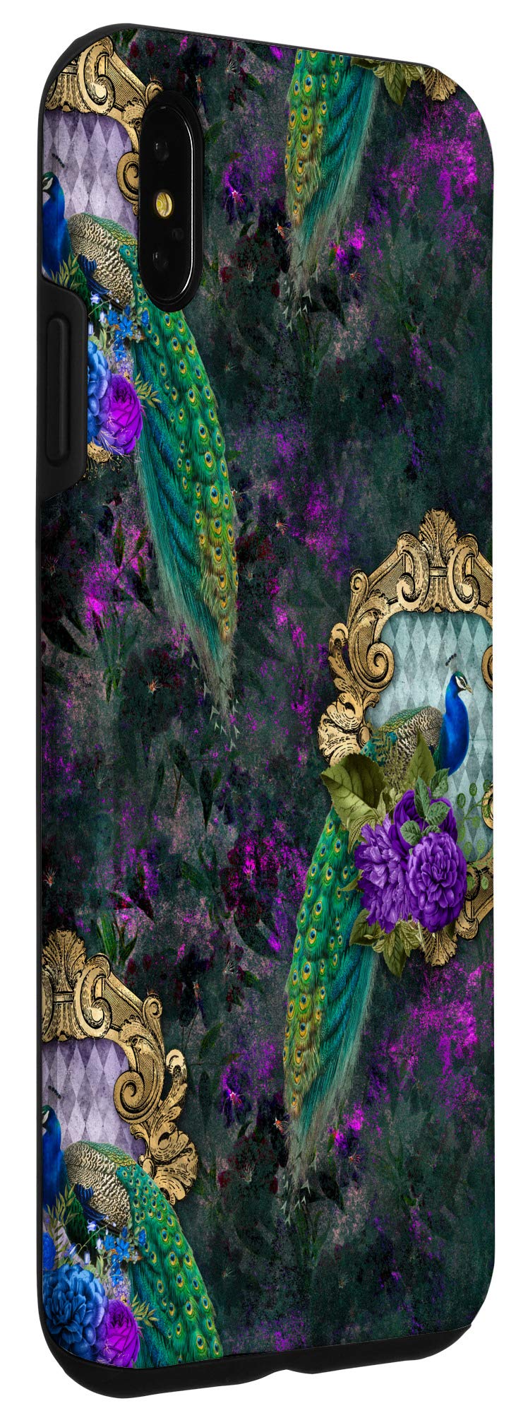 Premium iPhone XS Max Case with Elegant Wildlife Floral Peacock Retro Pattern - Durable Protective Cover for Everyday Use, Travel & Outdoor Activities