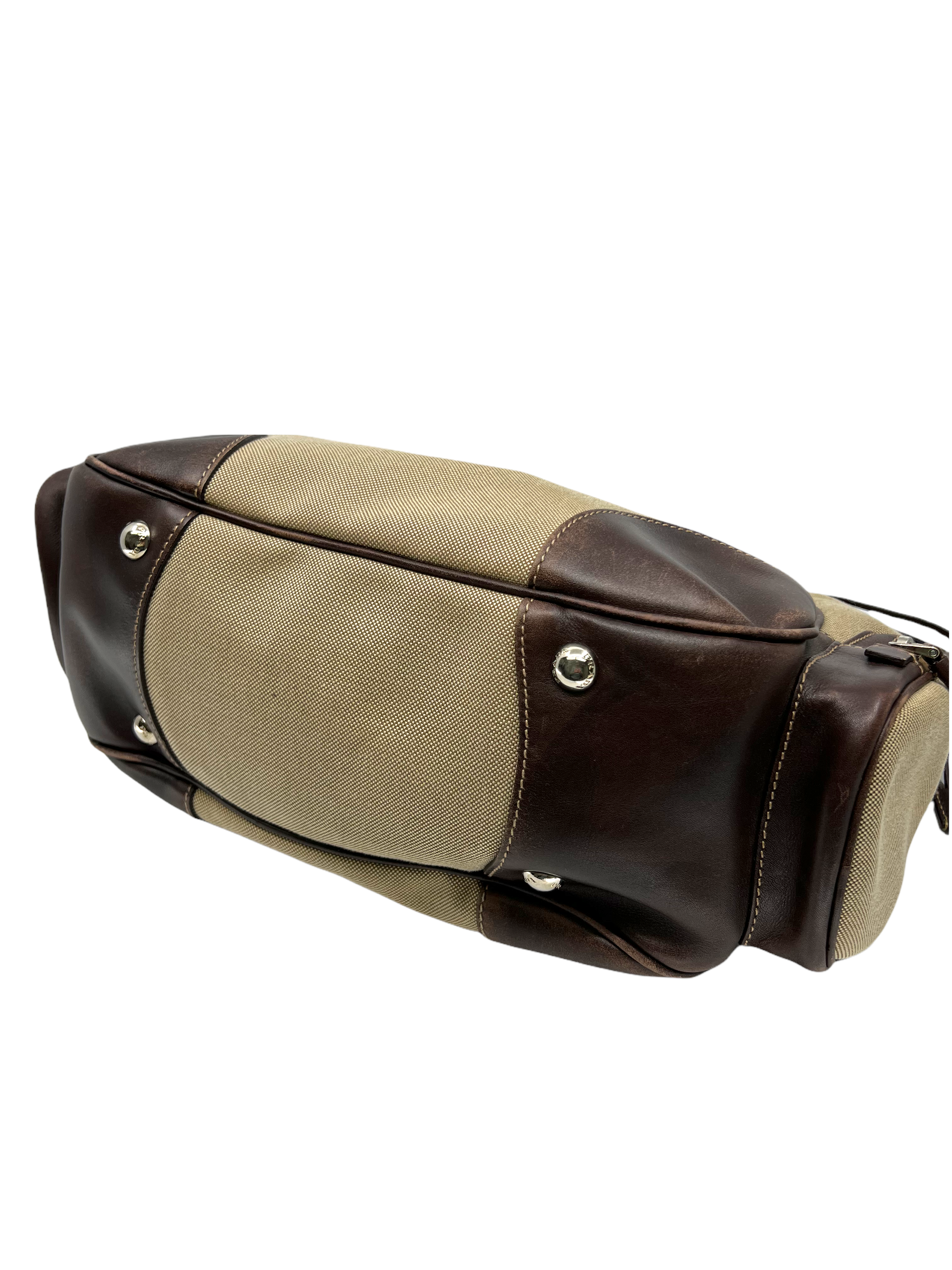Prada Canapa Logo Side Pocket Hobo Bag - Luxury Leather Shoulder Bag for Women | Perfect for Work, Travel & Everyday Use