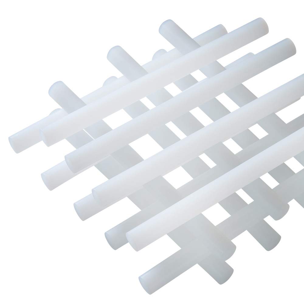 AdTech Stringless Premiere 50ct Hot Glue Sticks - 10 Inch Full Size White Glue Sticks for DIY Crafts, Woodworking & Home Repairs (50-Pack)