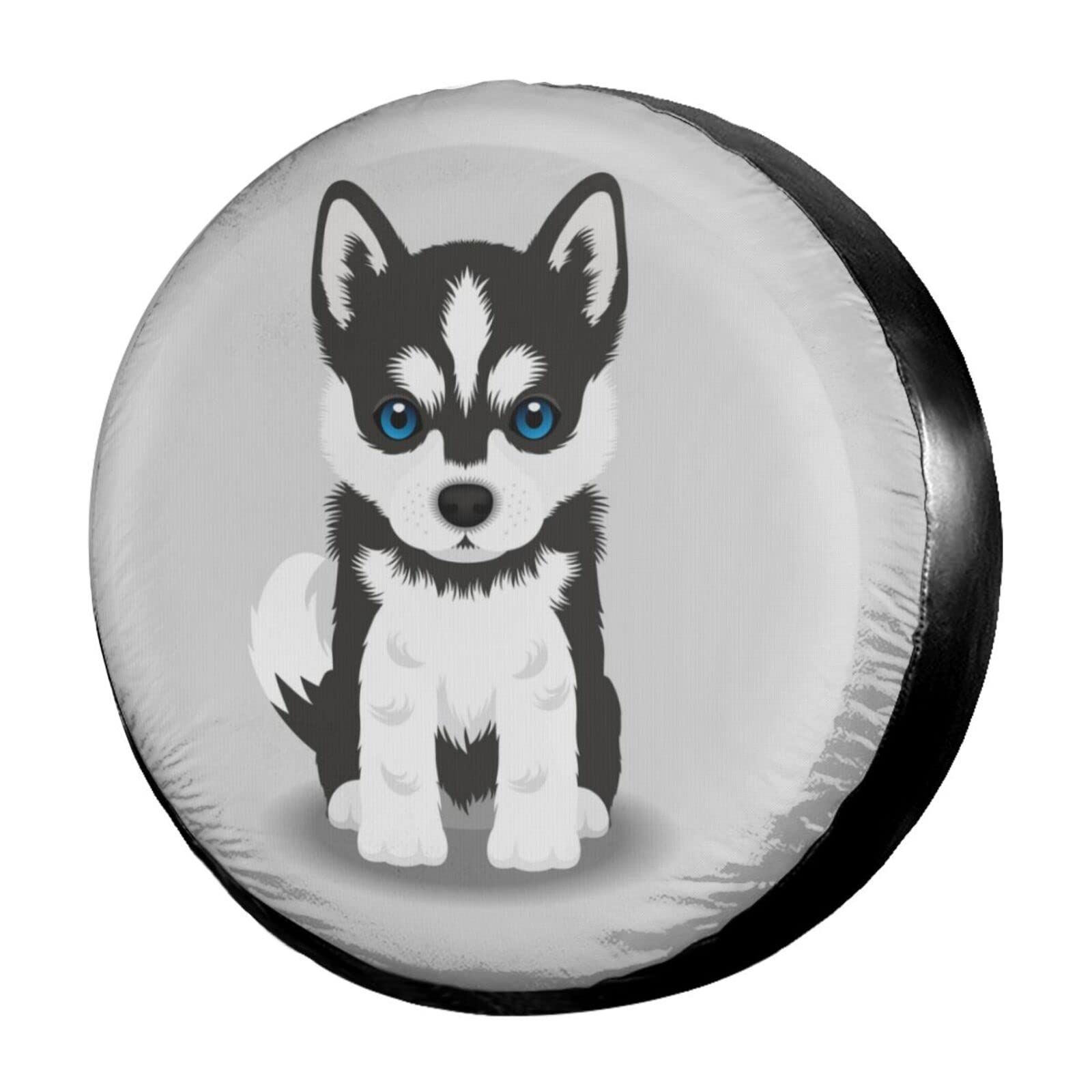 Siberian Husky Puppy Spare Tire Cover - 14 Inch Dustproof Wheel Protector for Trailers, RVs, SUVs & Vehicles | Perfect for Outdoor Adventures & Road Trips
