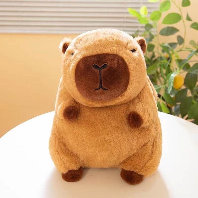 Soft Capybara Plushie with Hand Warmer - Cute & Cozy Stuffed Animal for Winter, Gifts & Home Decor