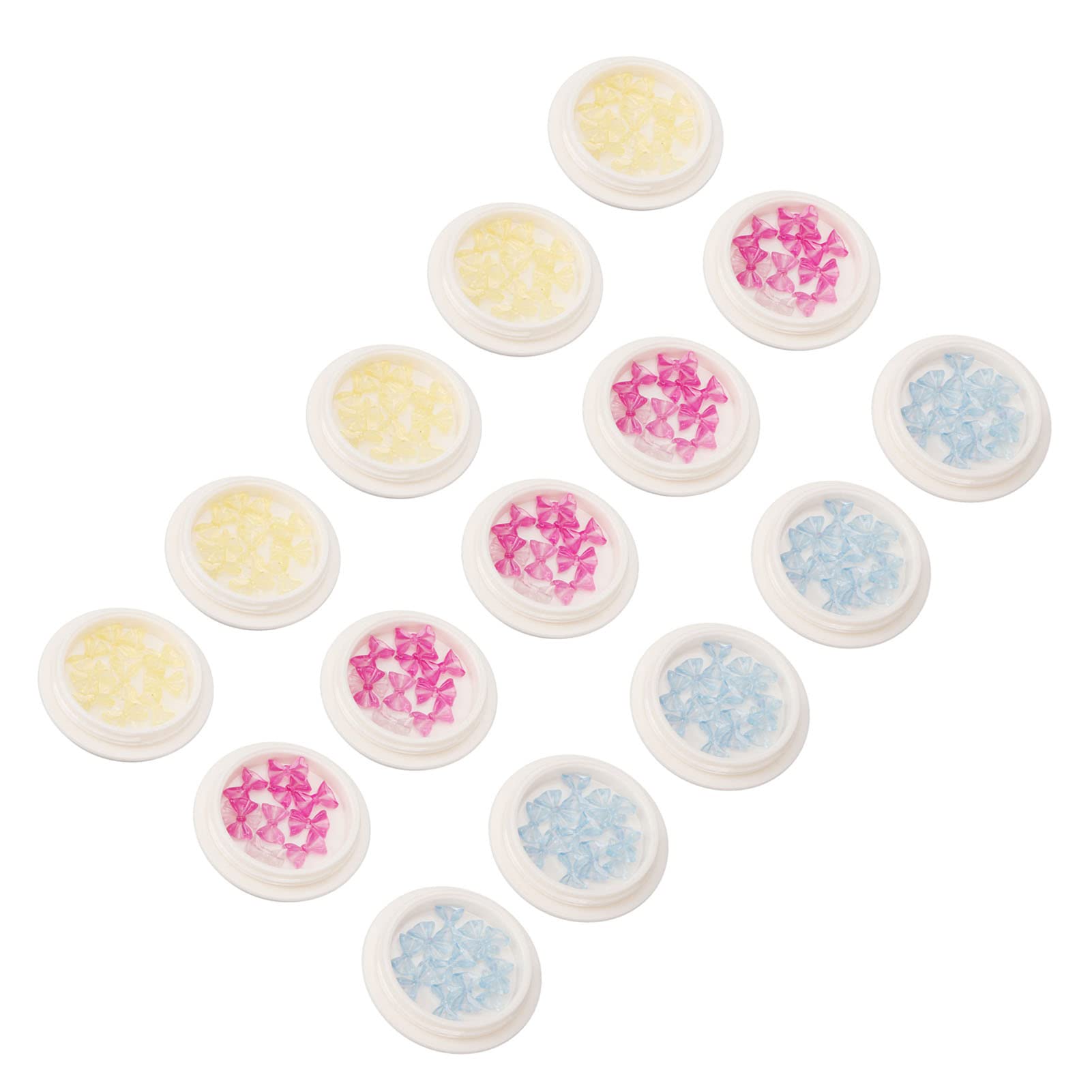 5 Pack Resin Bow Nail Decorations - Cute Glitter Nail Bowknot Accessories for DIY Manicure | 3 Color Options | Perfect for Nail Art, Parties & Gift Giving